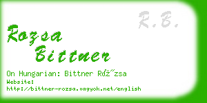 rozsa bittner business card